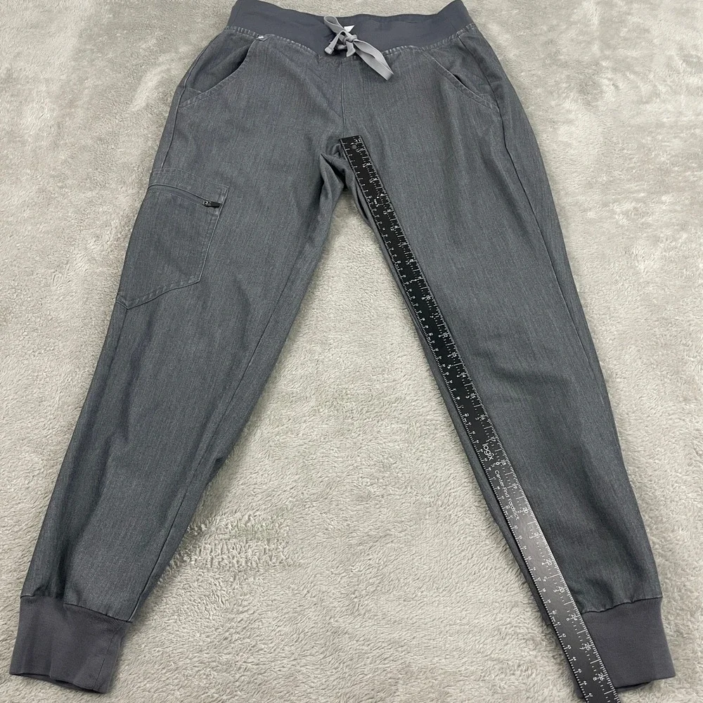 FIGS Zamora Jogger Scrub Pant Womens XS Gray Slim Fit Elastic Waist Pocket Nurse - Picture 11 of 15